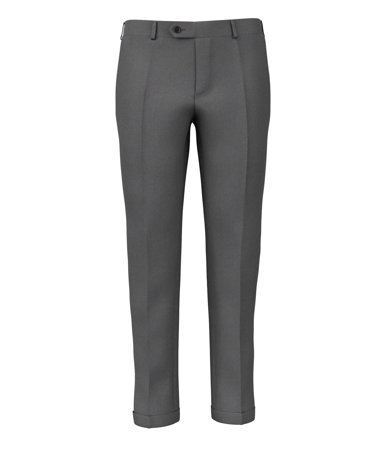 Pantalone Grigio Tela Pura Lana Merino