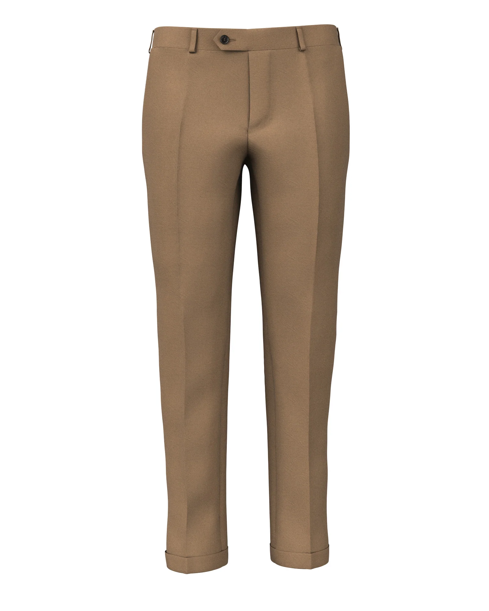 Pantaloni beige in twill di cotone e seta