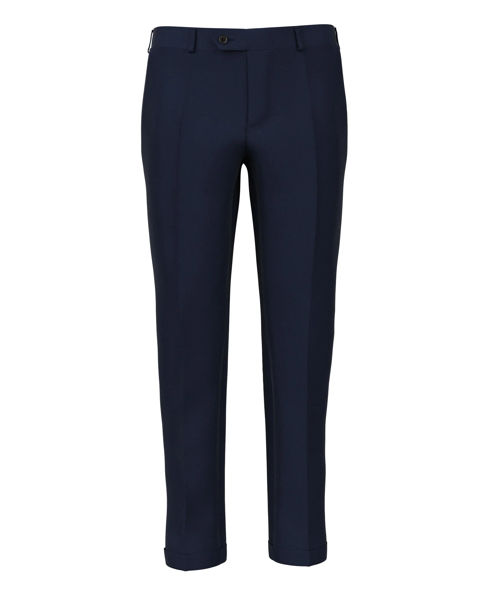 Pantaloni blu in twill di cotone stretch