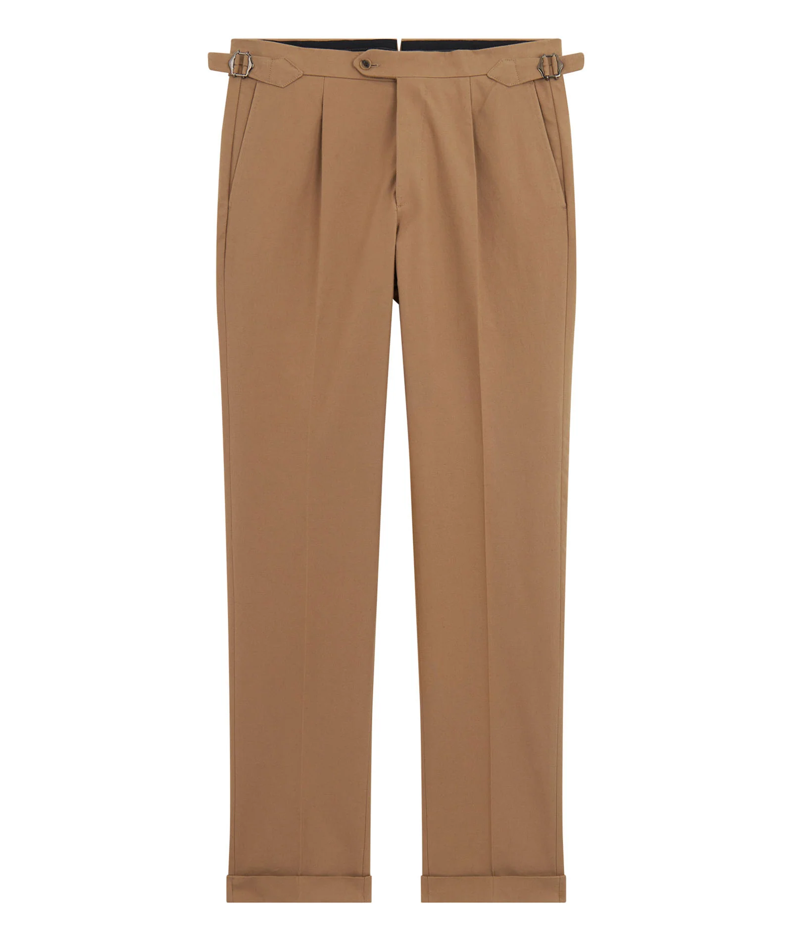 Pantaloni chino beige in twill di cotone e seta - Image 2