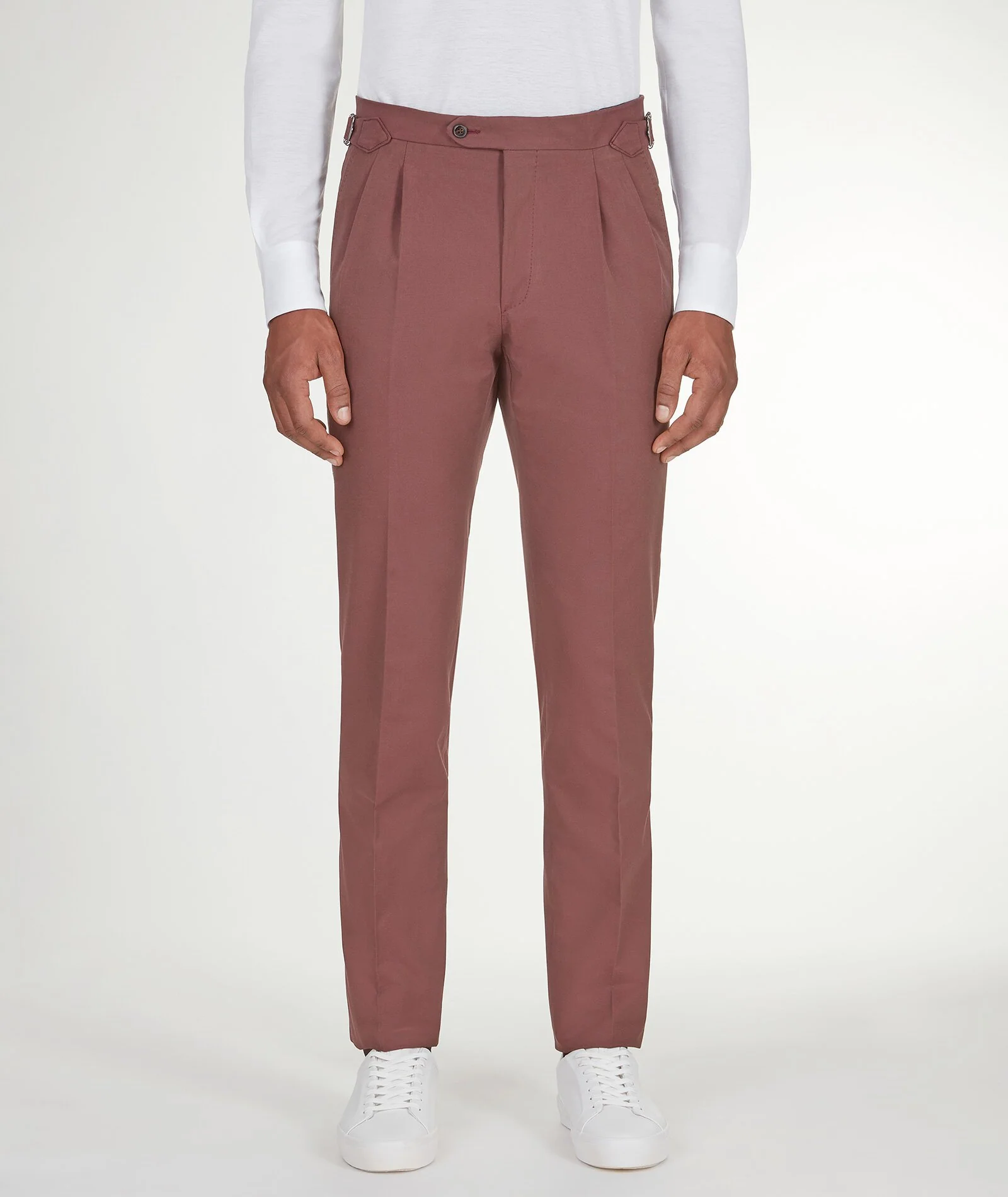 Pantaloni chino Rosso in Twill di Cotone