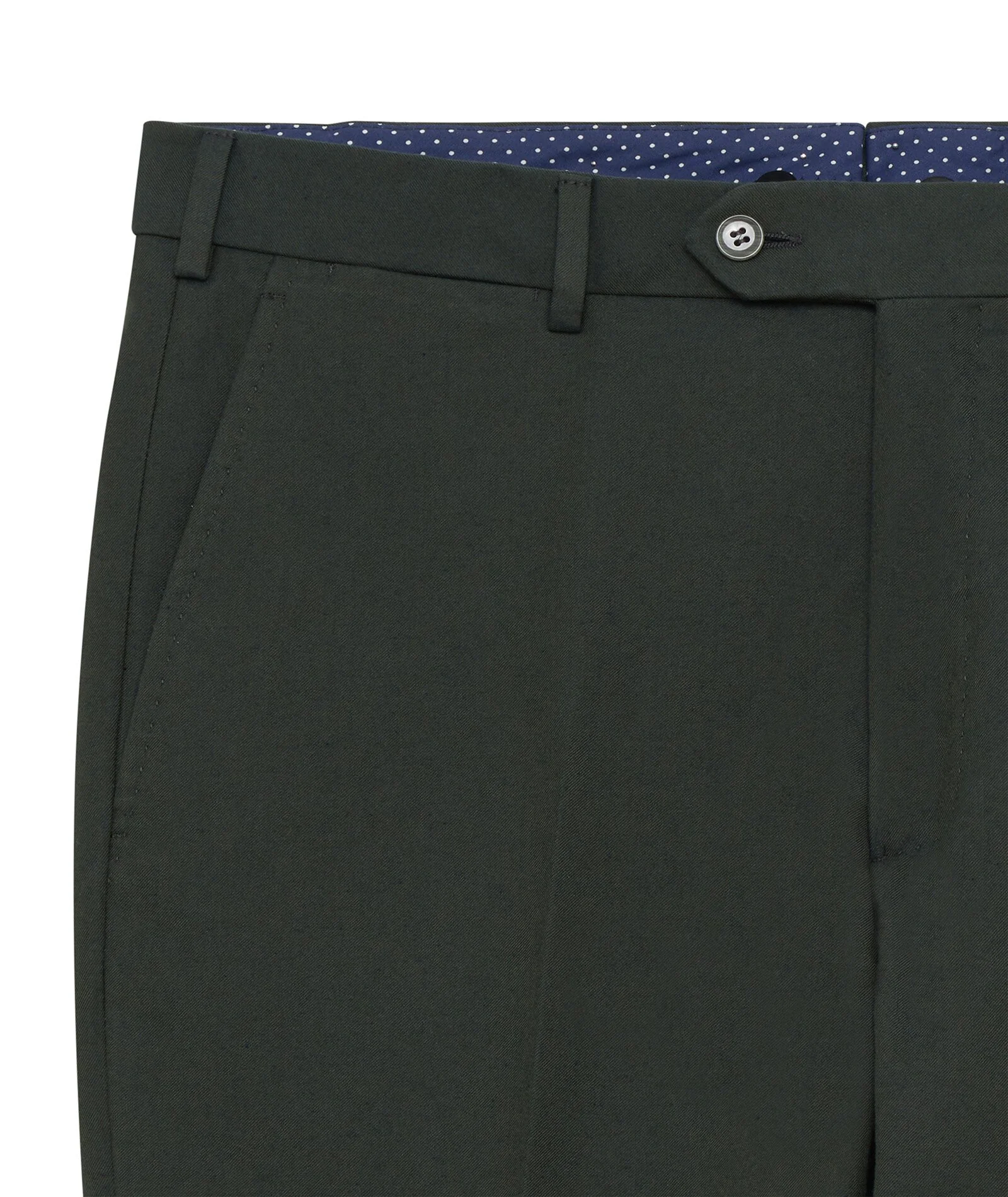 Pantaloni chino verde in twill di cotone e seta - Image 4