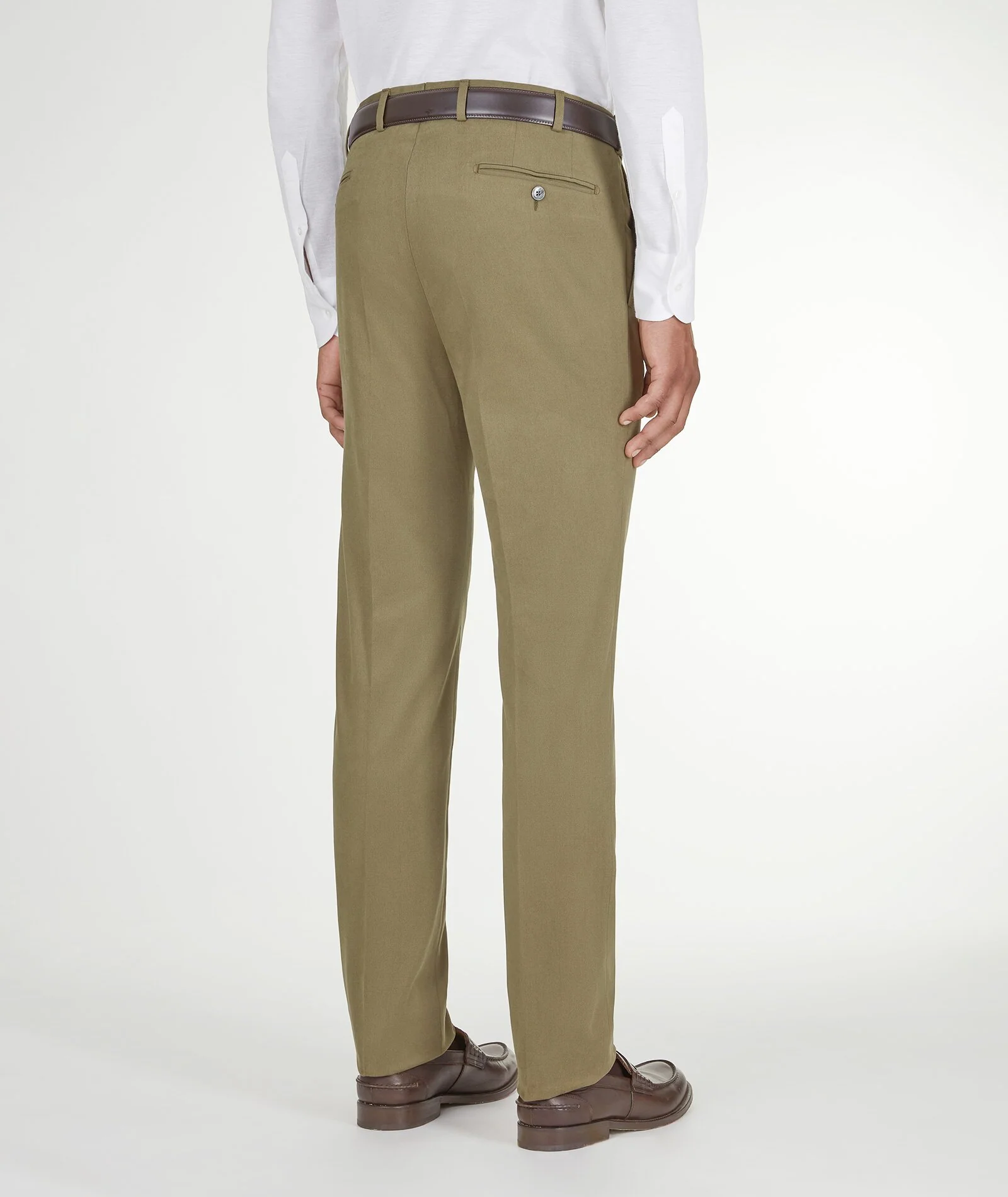 Pantaloni chino Verde in Twill di Cotone stretch - Image 3