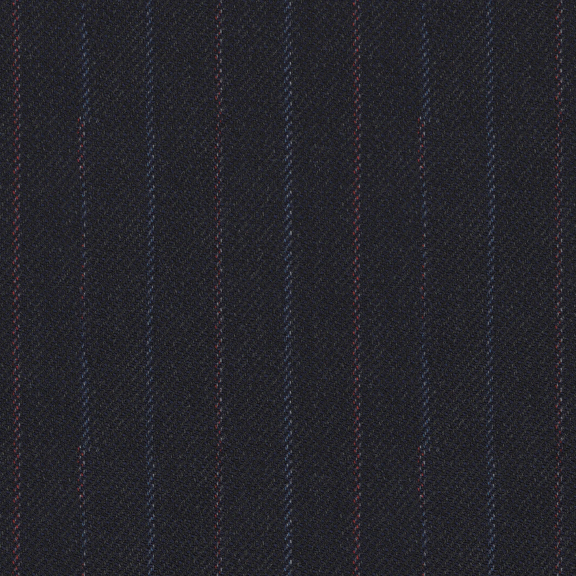 Pantaloni gessati in lana blu navy - Image 4