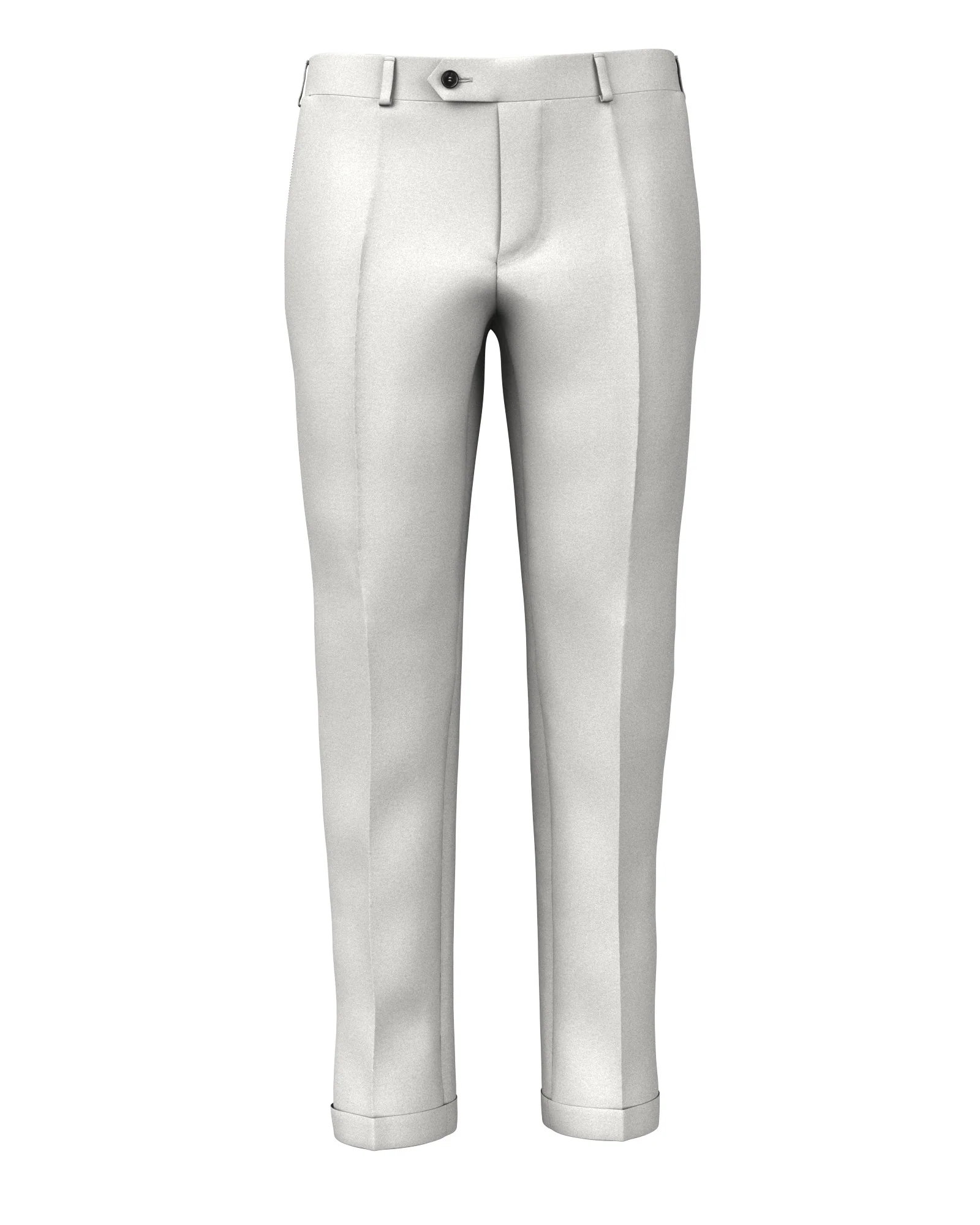 Pantaloni grigio chiaro mélange in twill di lana