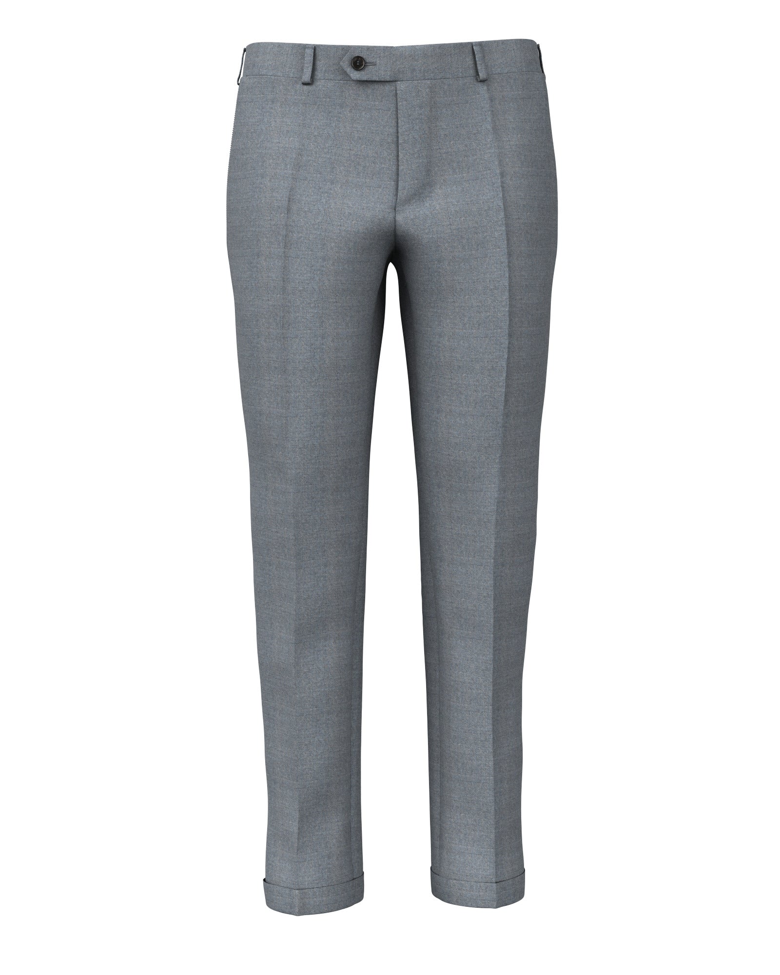 Pantaloni in grisaglia di lana azzurra
