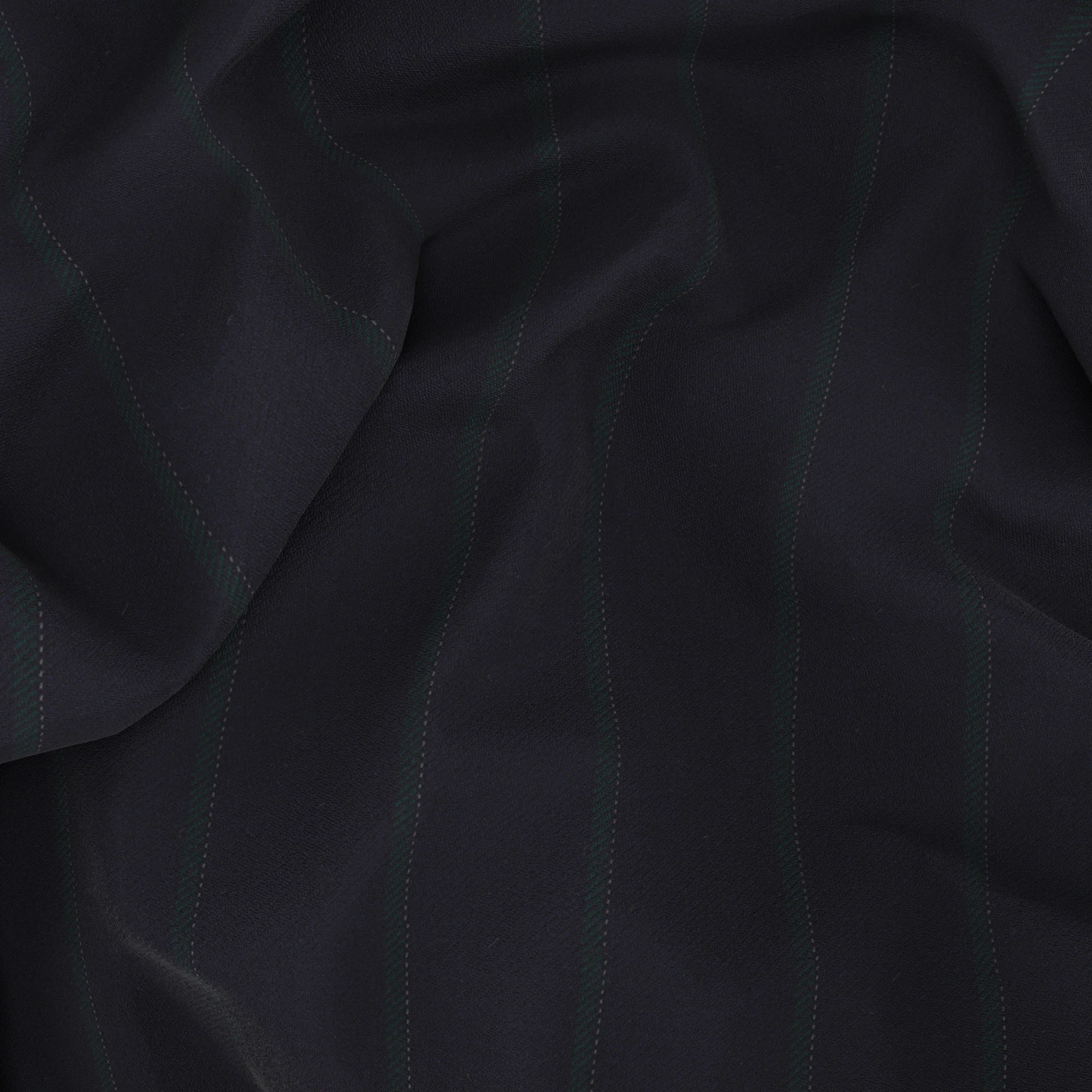 Pantaloni in lana blu gessati verde - Image 3