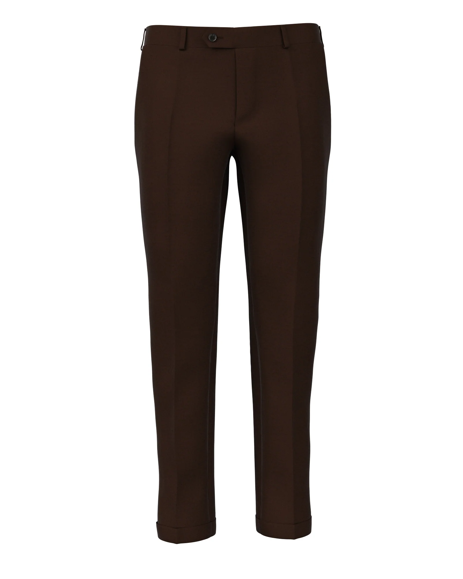 Pantaloni in lana e mohair marroni