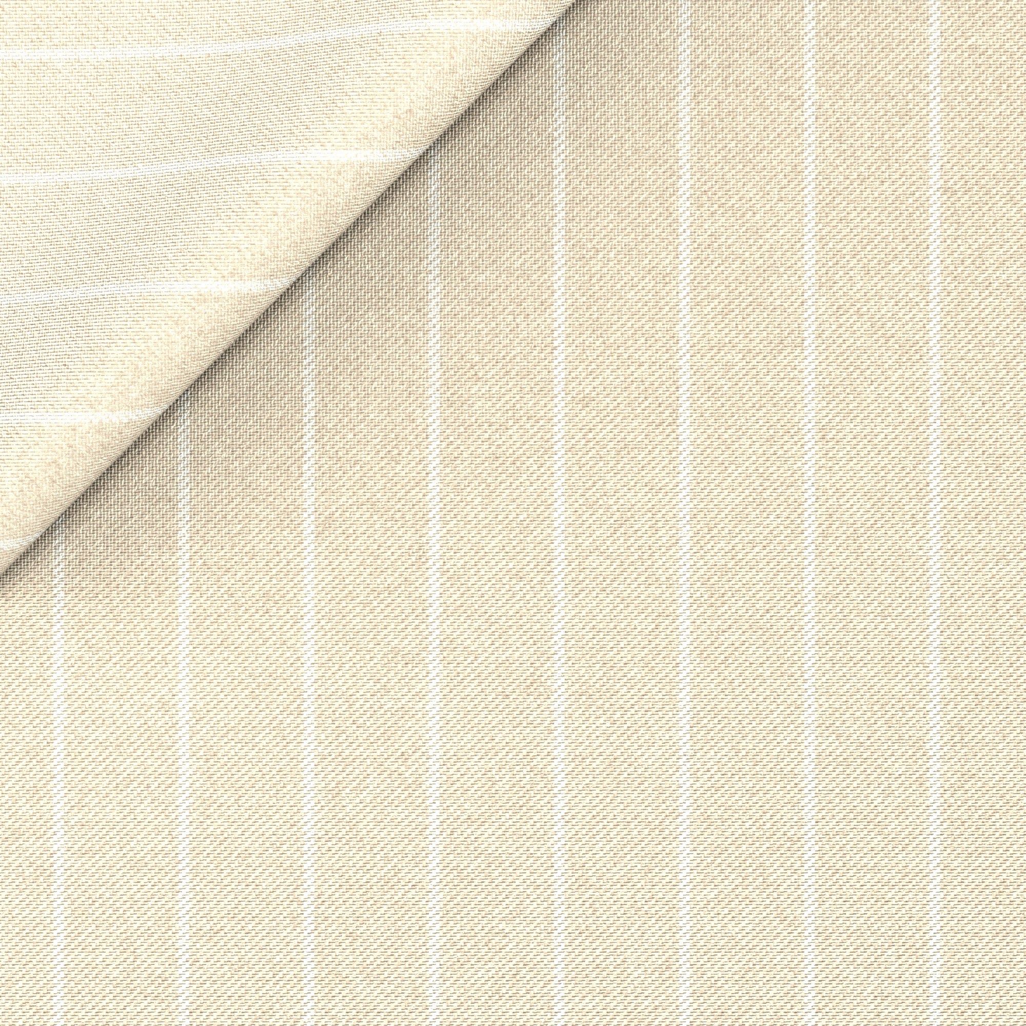 Pantaloni in lana gessati beige - Image 4
