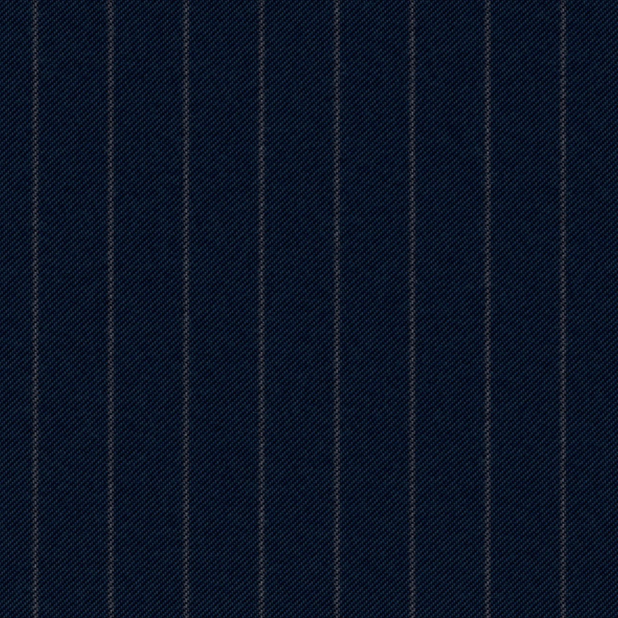 Pantaloni in lana gessati blu navy - Image 3