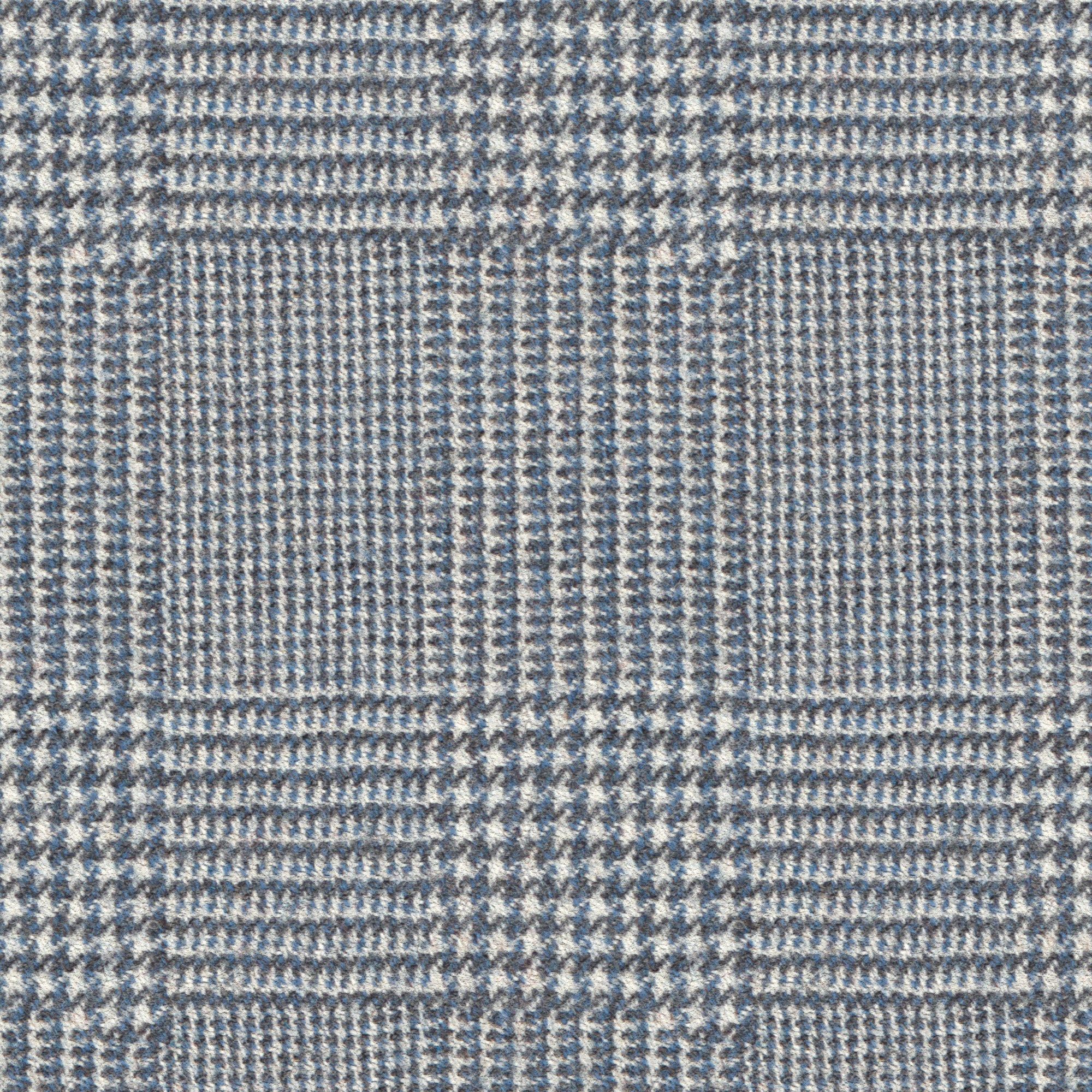 Pantaloni in lana Principe di Galles azzurro - Image 4