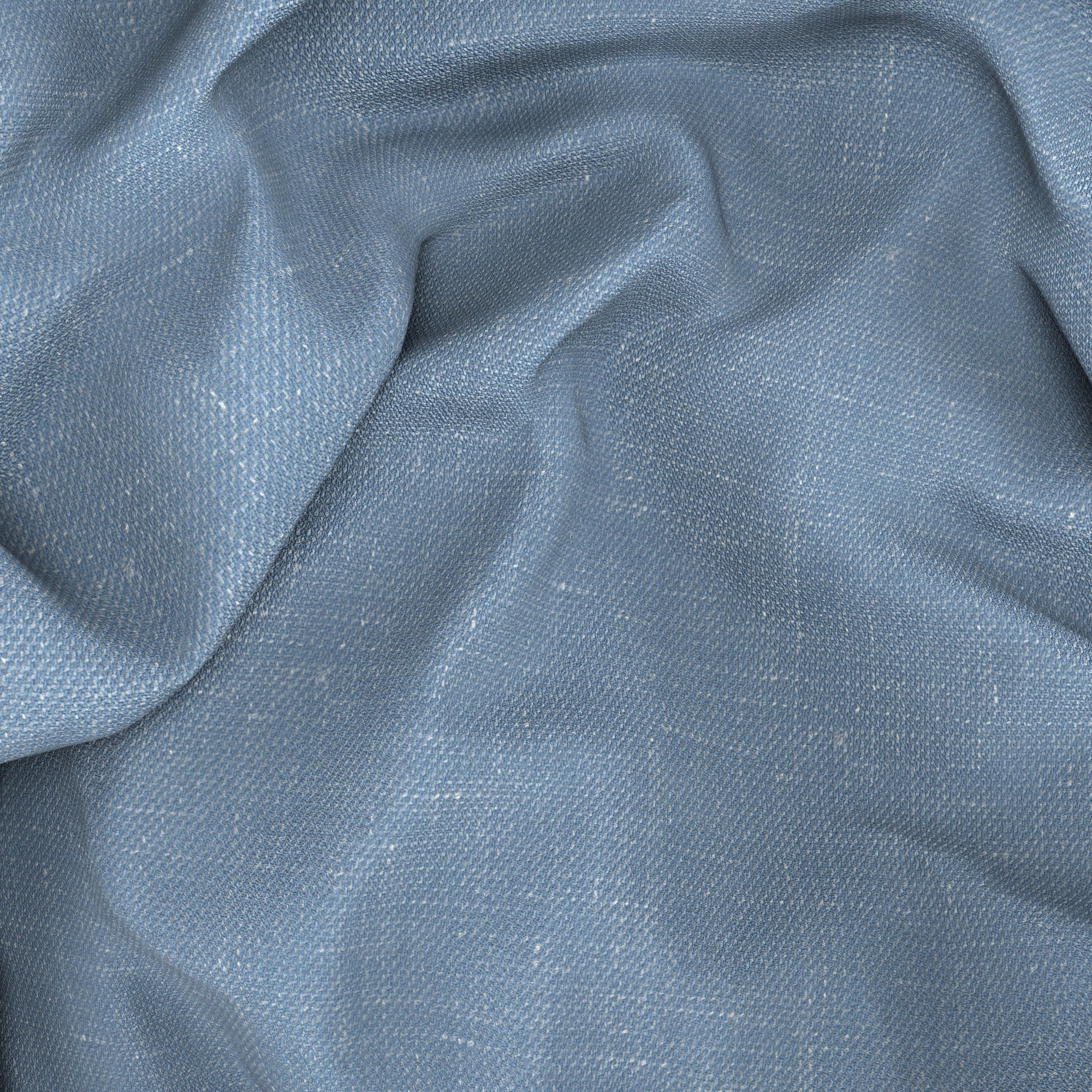 Pantaloni in lana seta lino azzurro pastello - Image 4