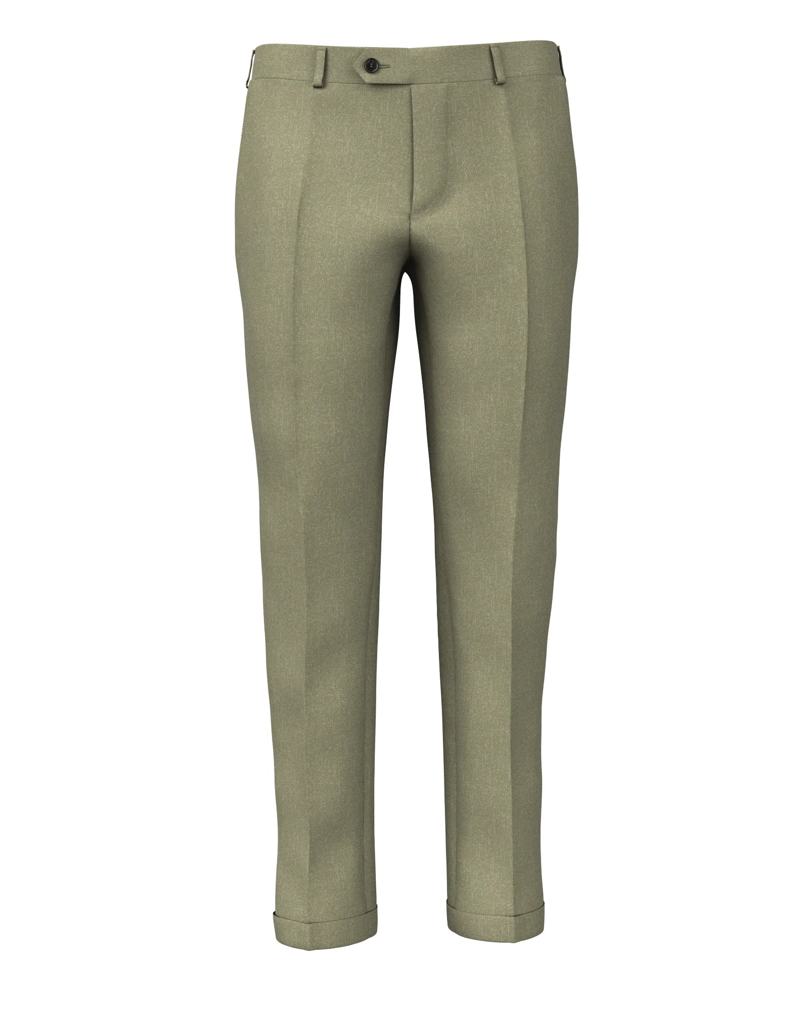 Pantaloni in lana seta lino verde chiaro