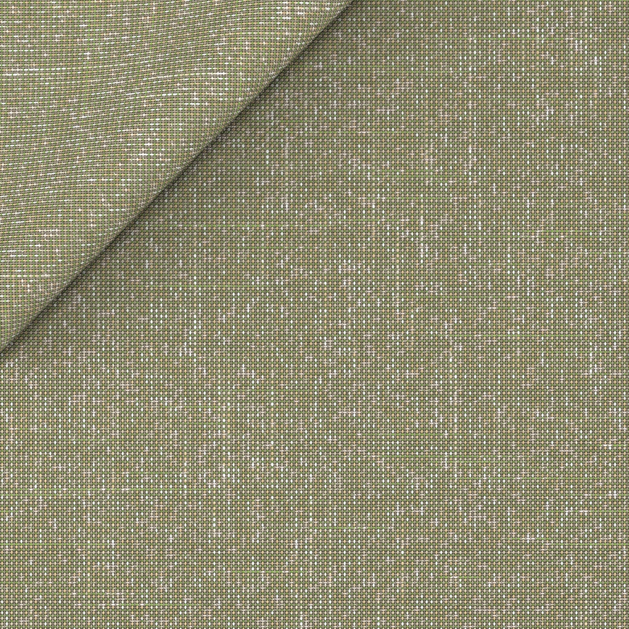 Pantaloni in lana seta lino verde chiaro - Image 3