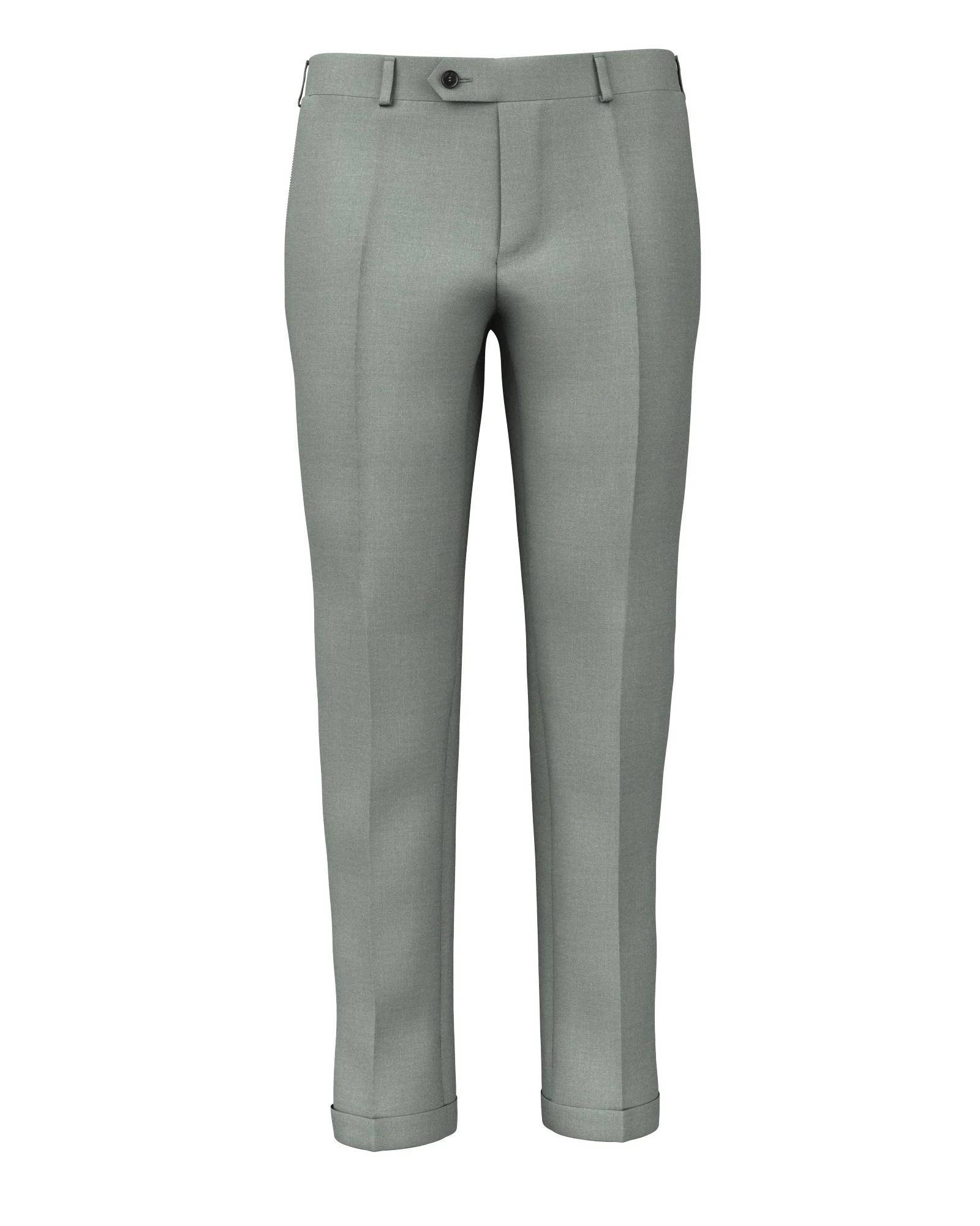 Pantaloni in lana seta lino verde pastello
