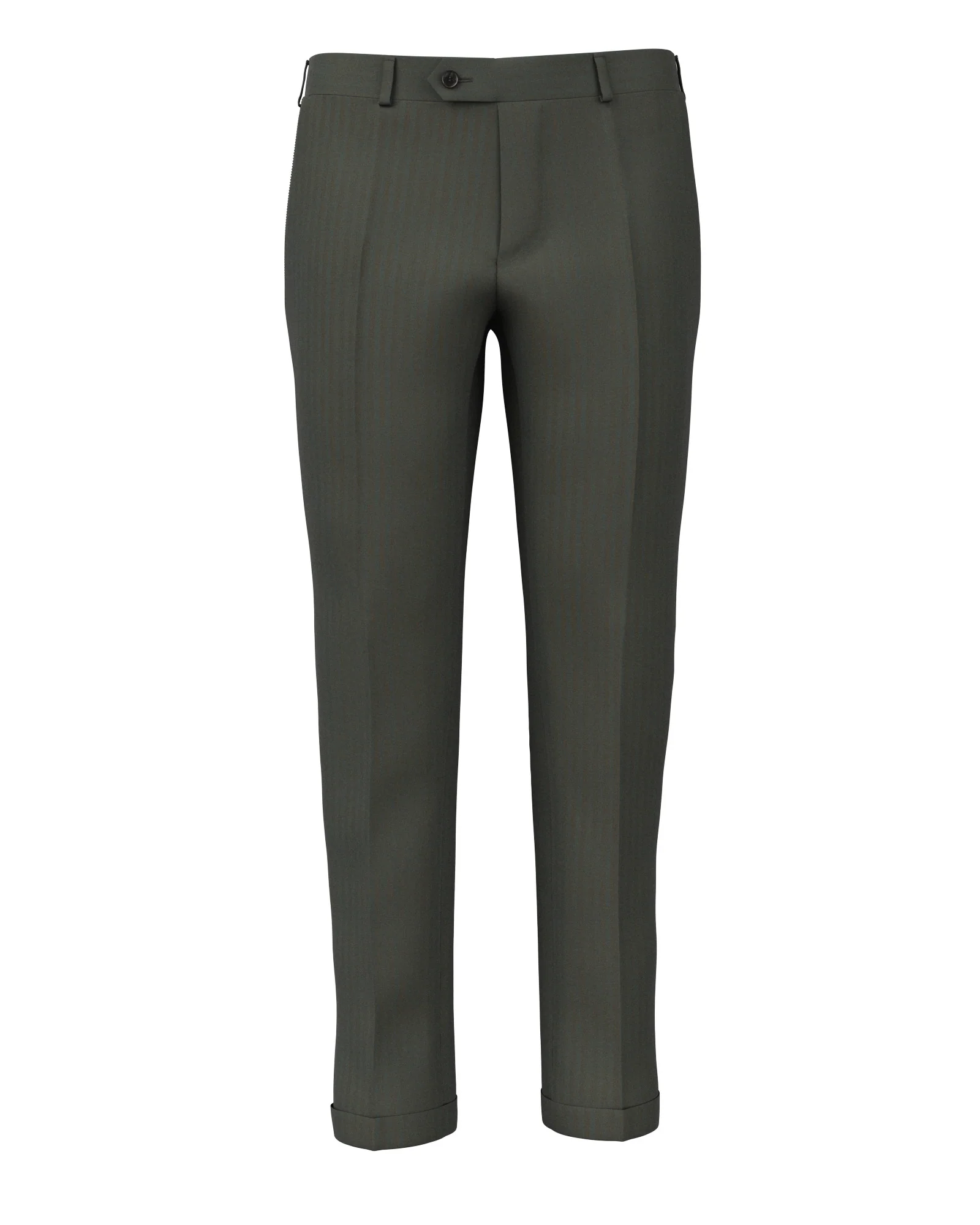 Pantaloni in lana solaro spigato verde e azzurro