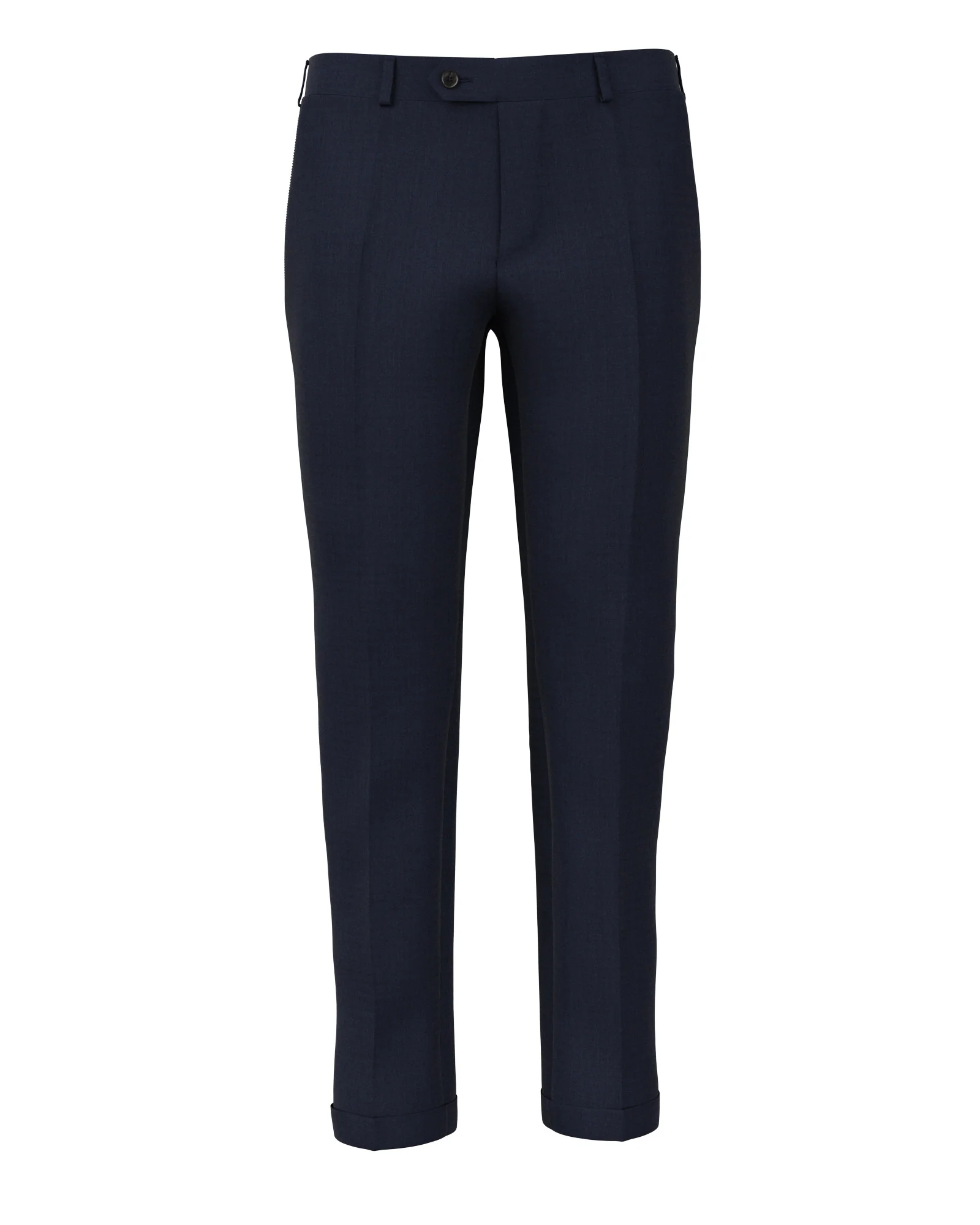 Pantaloni in lana spigata solaro blu
