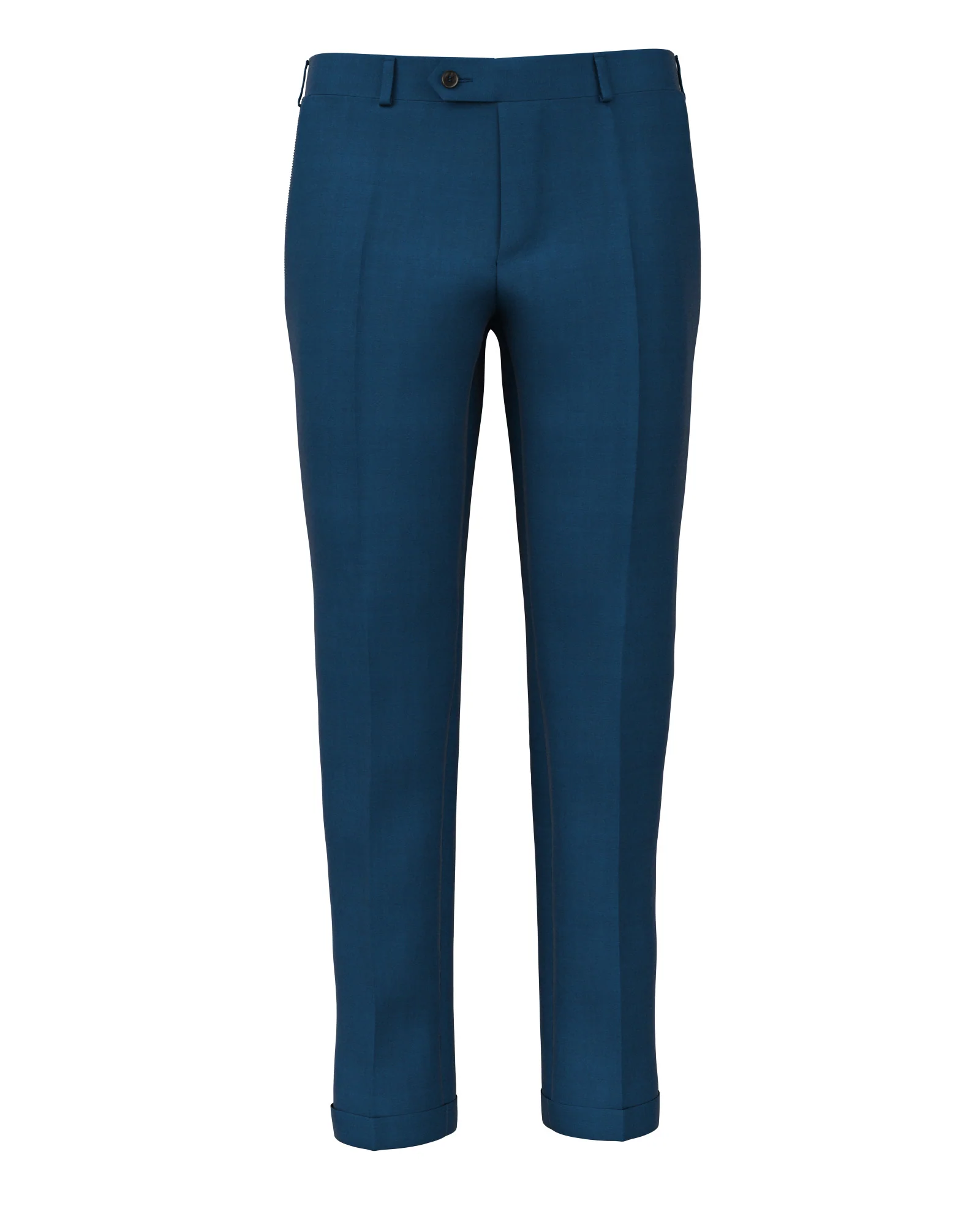 Pantaloni in lana spigata solaro blu e azzurro