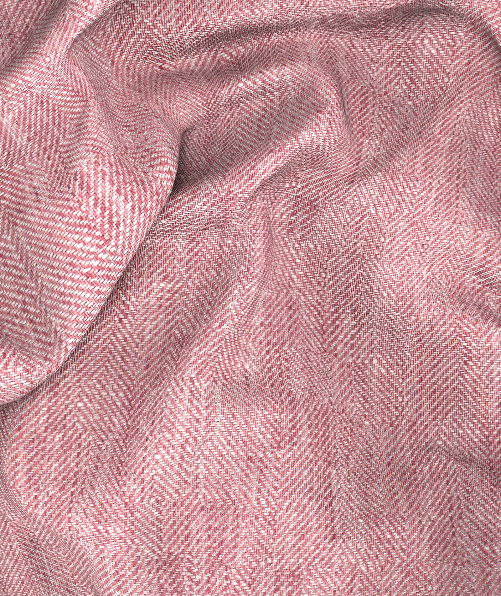 Pantaloni in lino con fantasia resca rosa - Image 4
