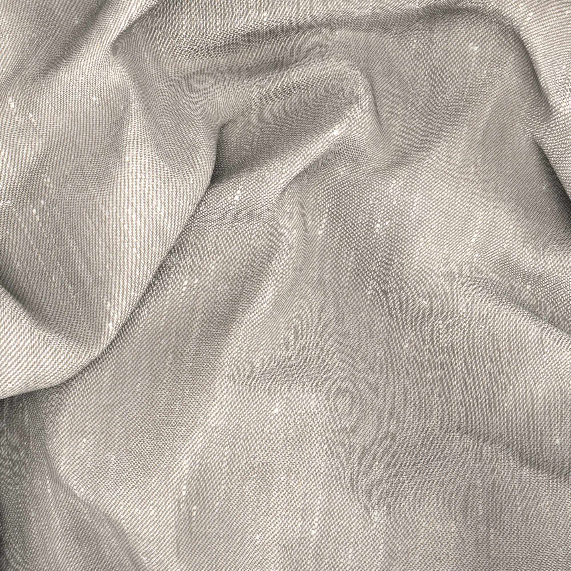 Pantaloni in lino lana beige effetto denim - Image 3