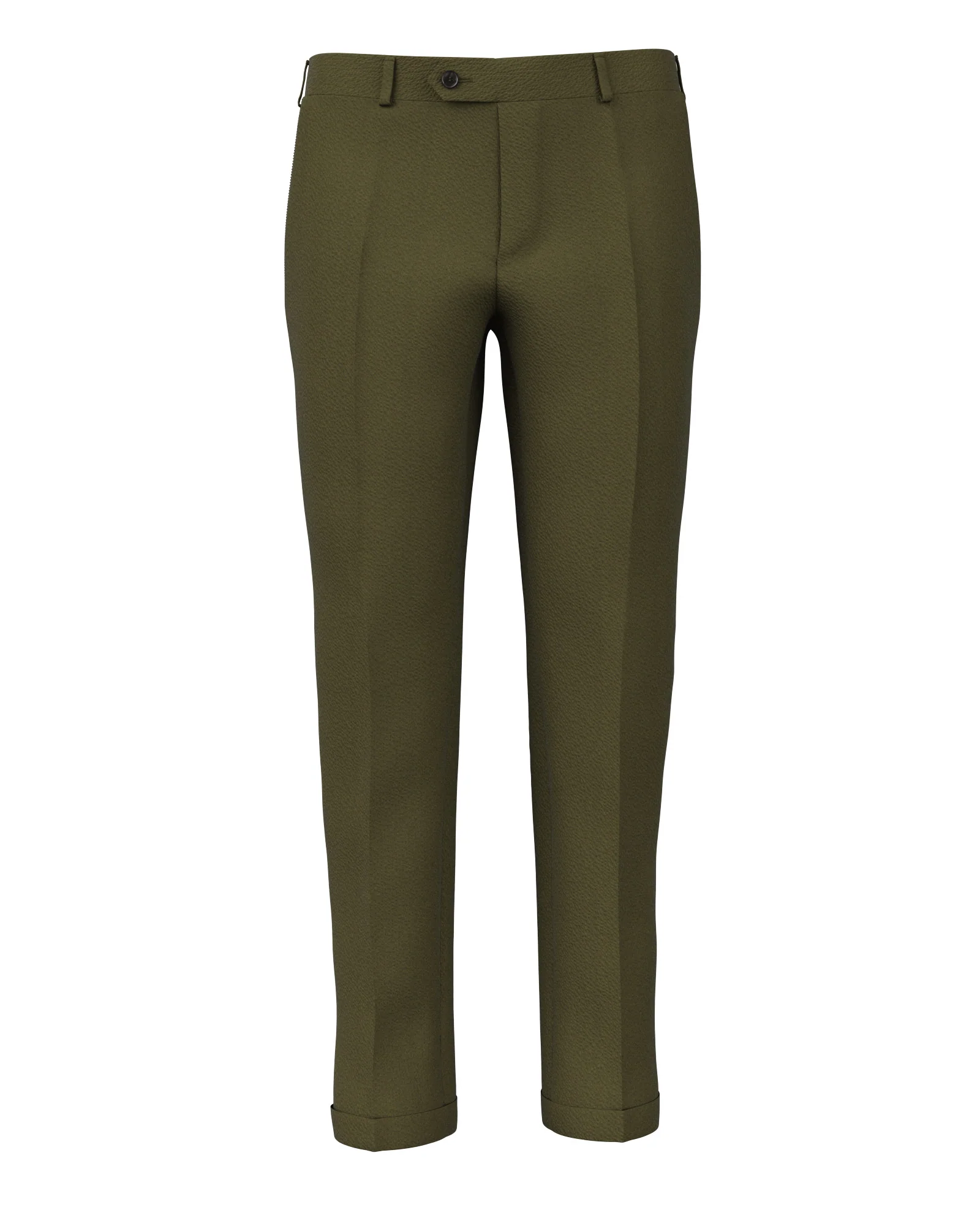 Pantaloni in seersucker verde militare