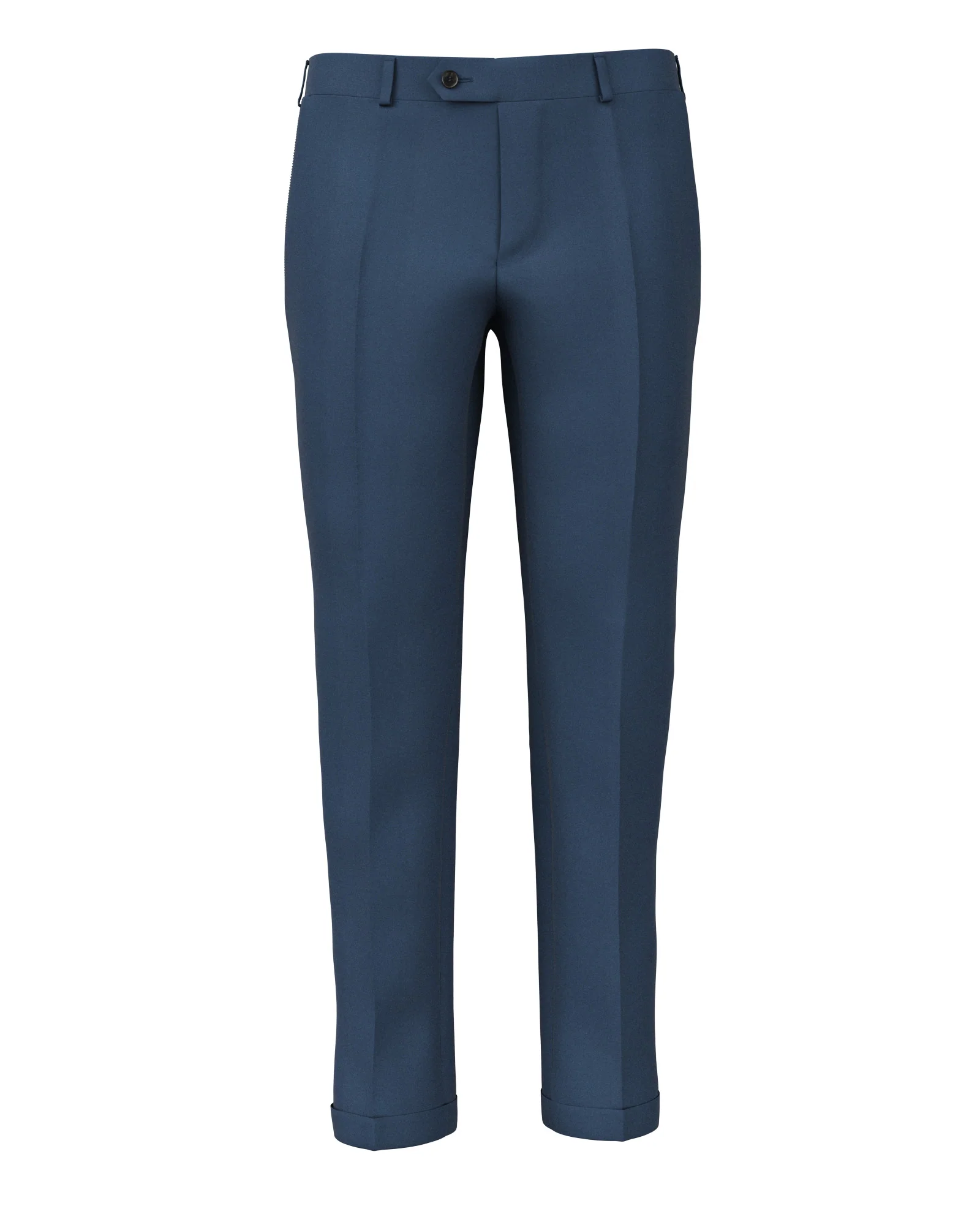 Pantaloni in twill di cotone color petrolio