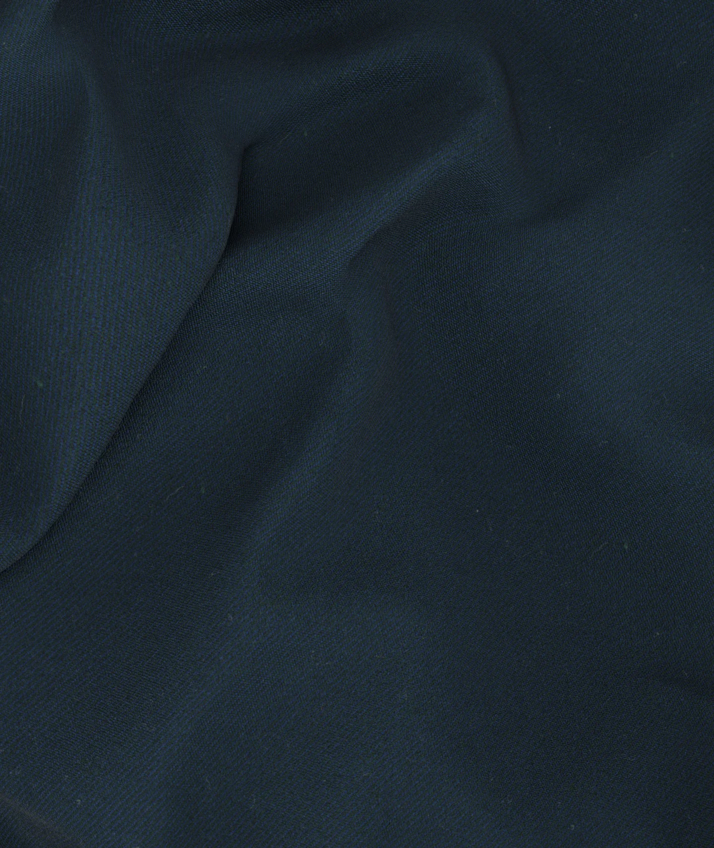Pantaloni in twill di cotone e seta color petrolio - Image 3