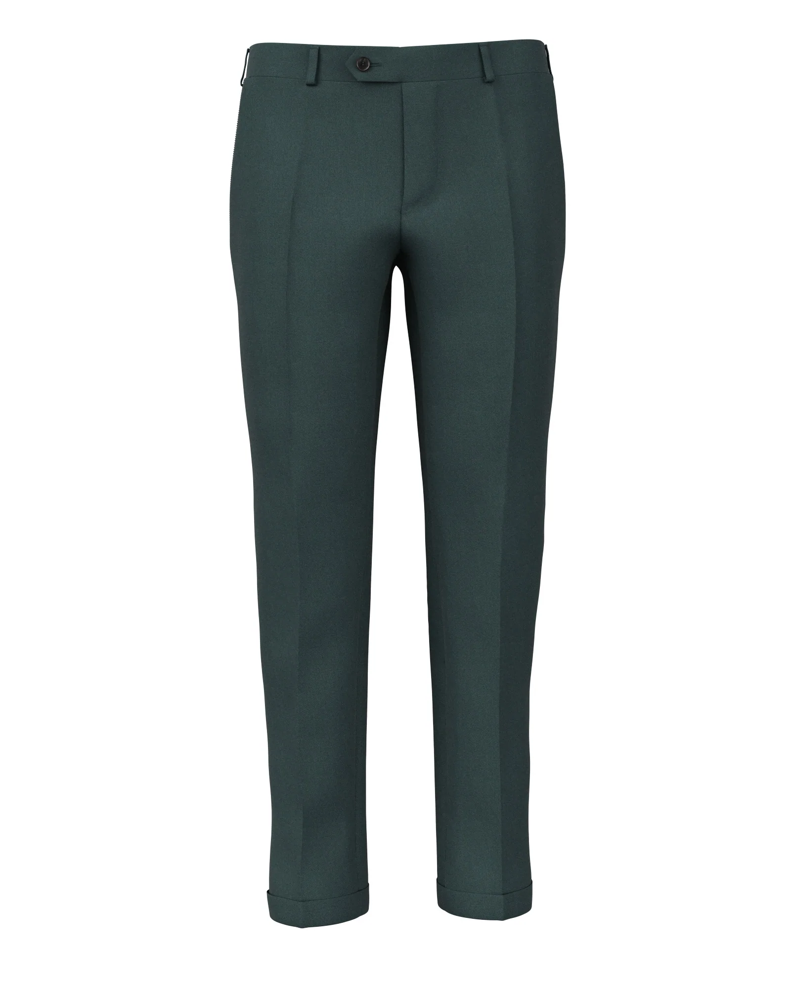 Pantaloni in twill di cotone stretch verde bosco