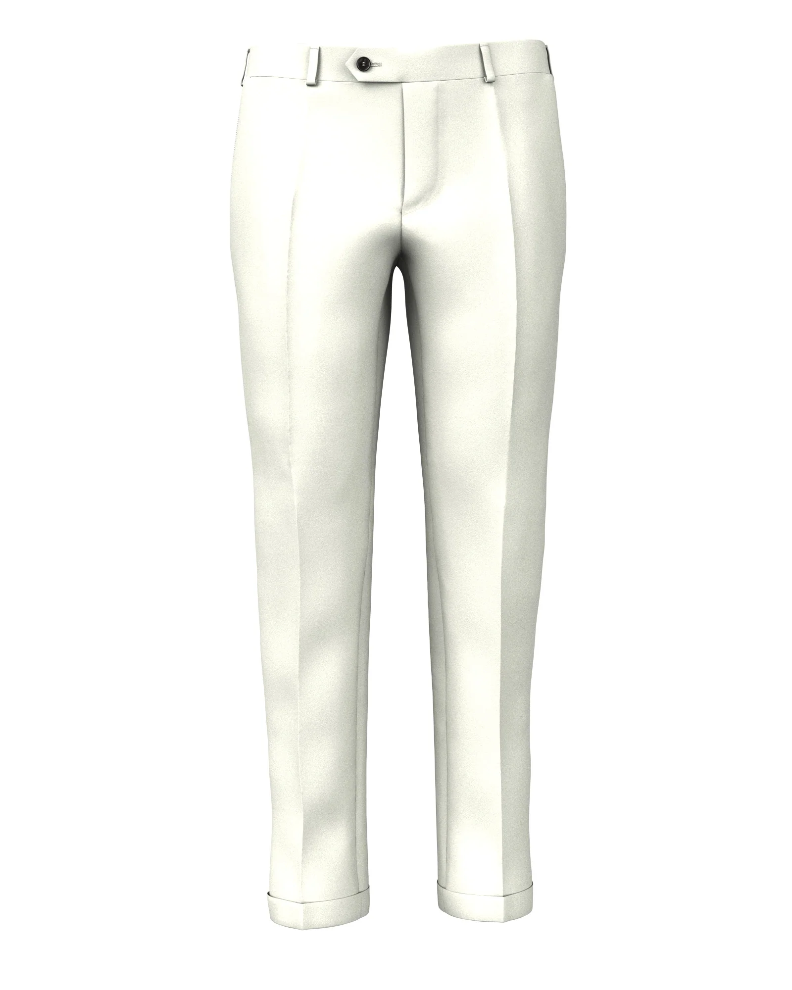 Pantaloni in twill di lana bianca