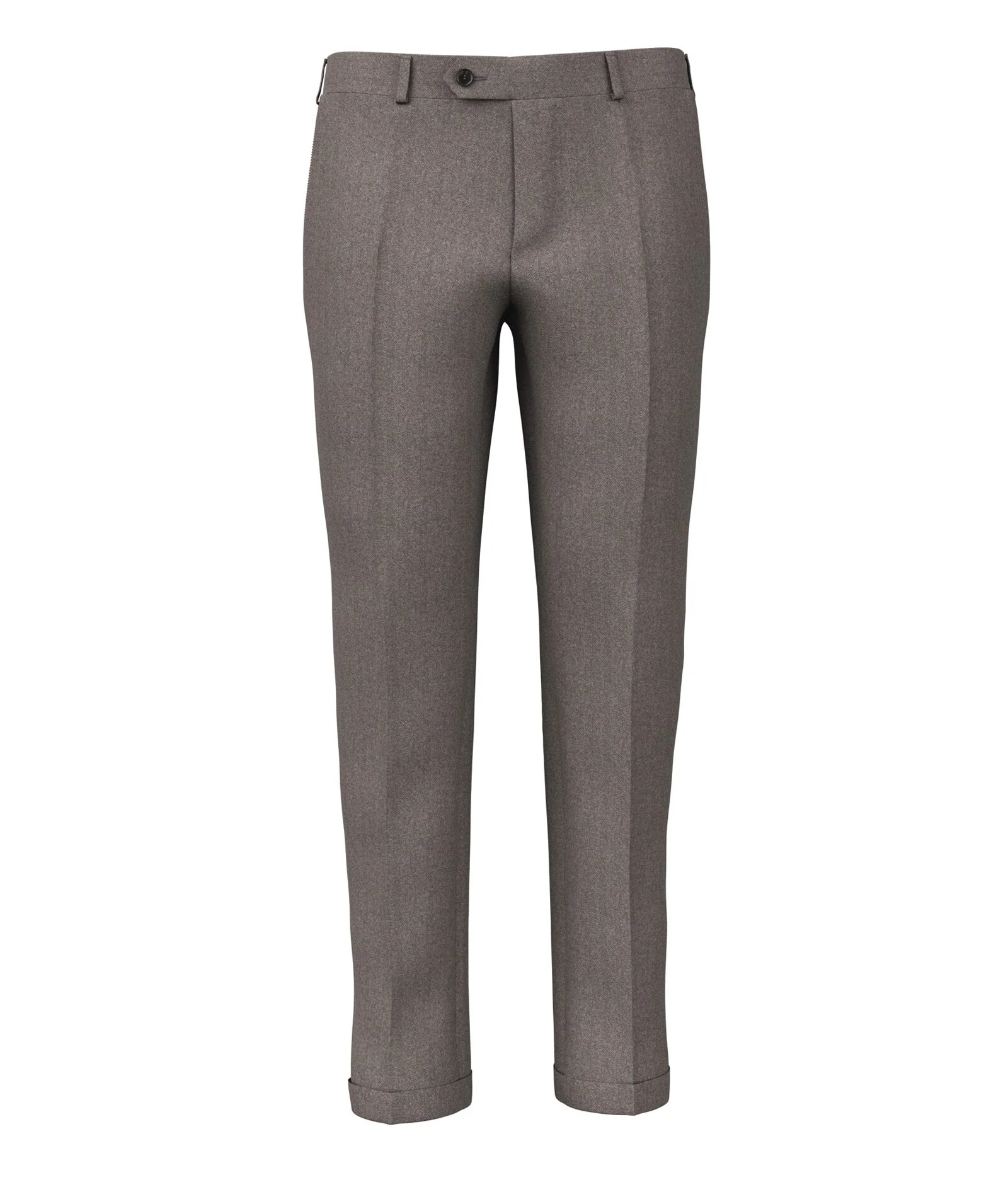 Pantaloni Su Misura da Uomo in flanella di lana spigata grigi