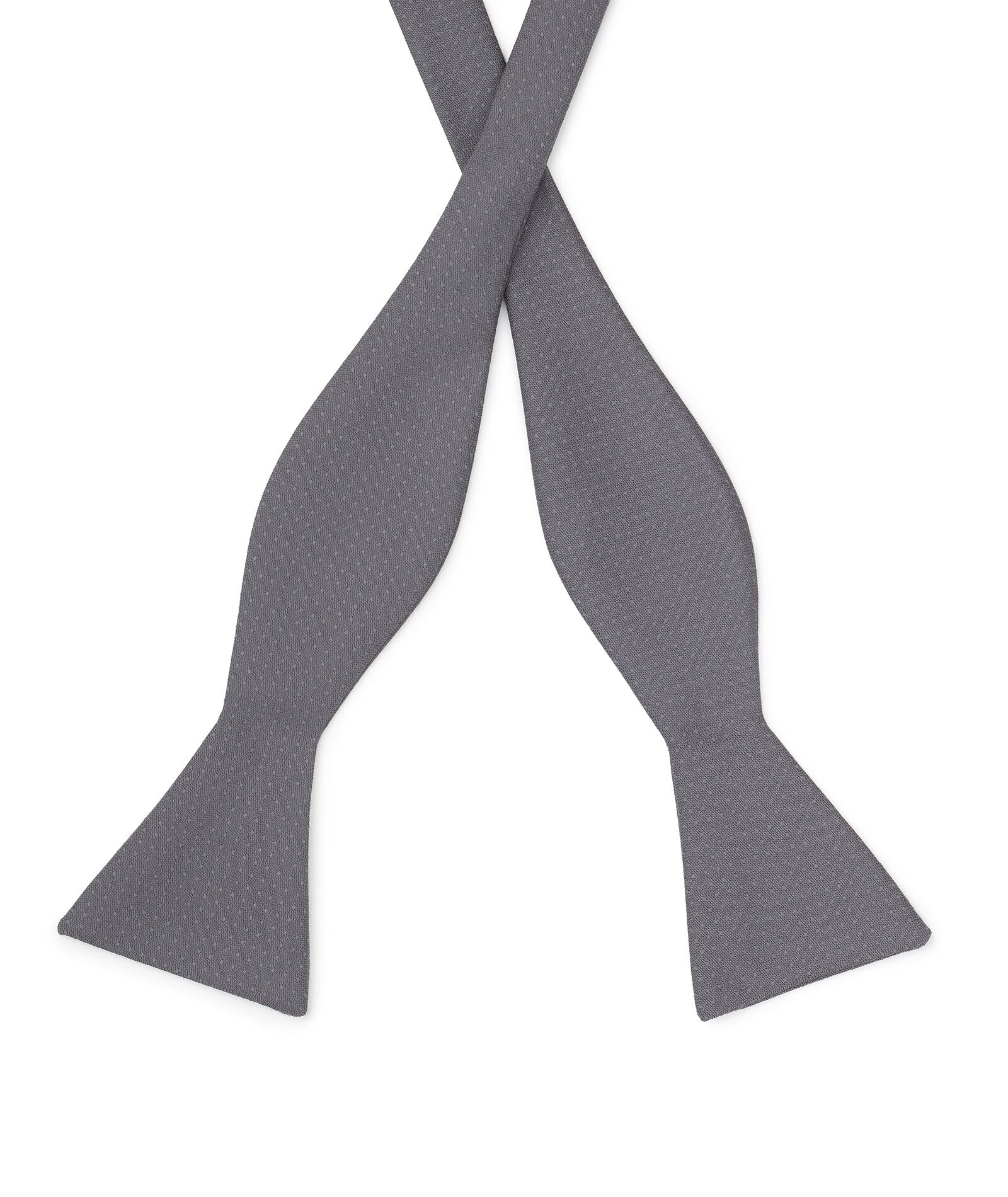 Papillon Grigio scuro in twill di Seta - Image 3