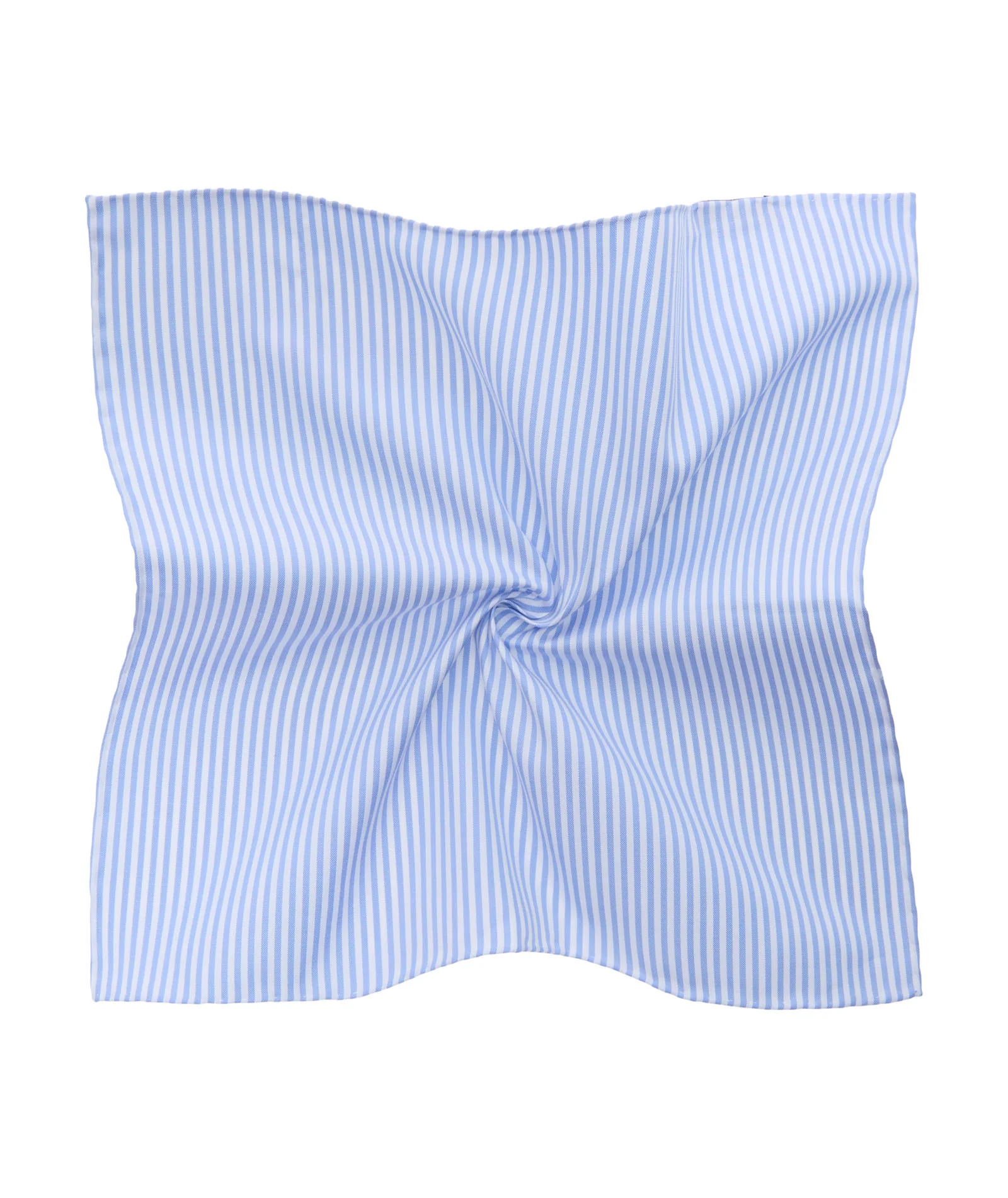 Pochette in cotone a righe azzurre