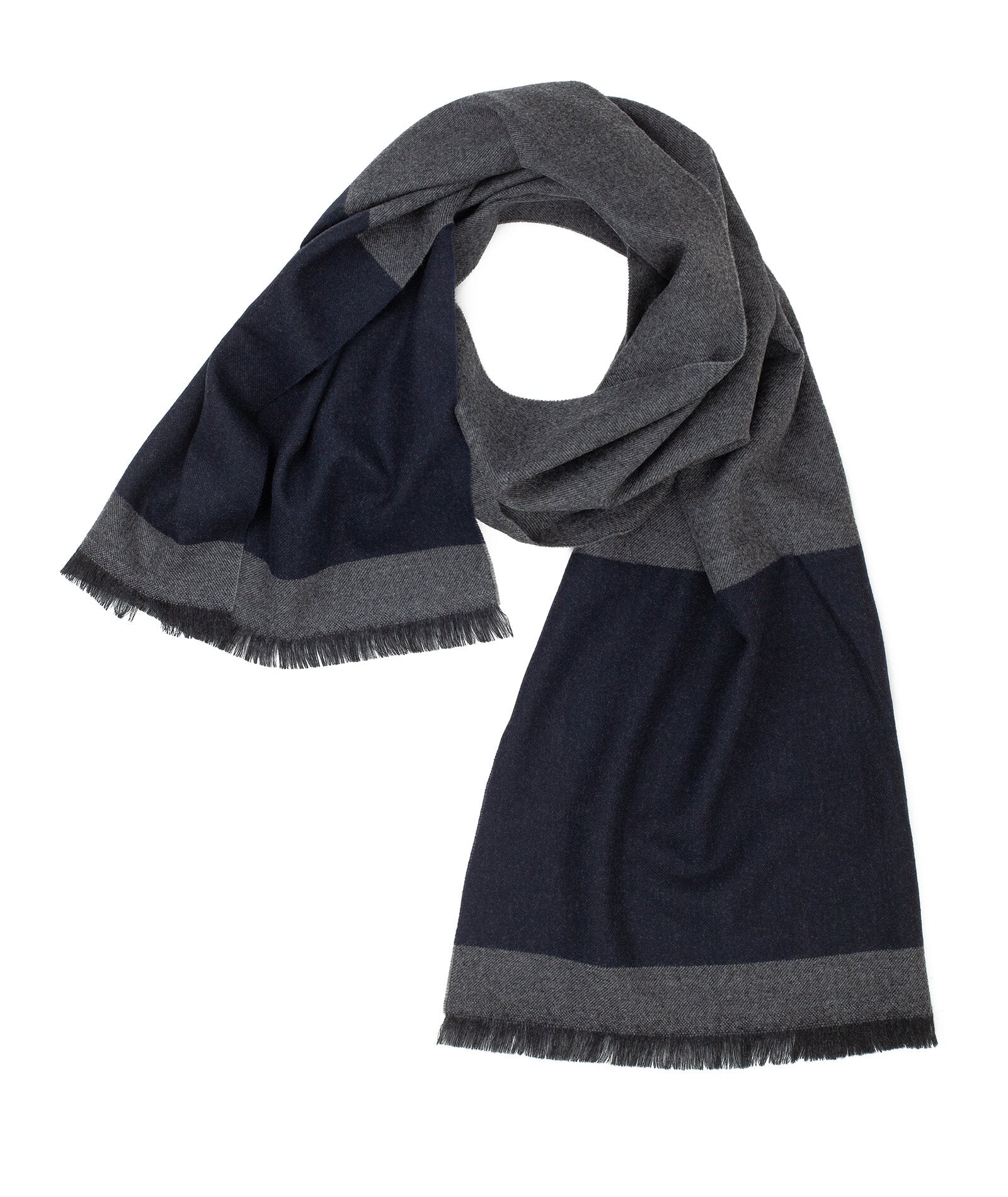 Sciarpa Lana Grigio Blu - Image 2