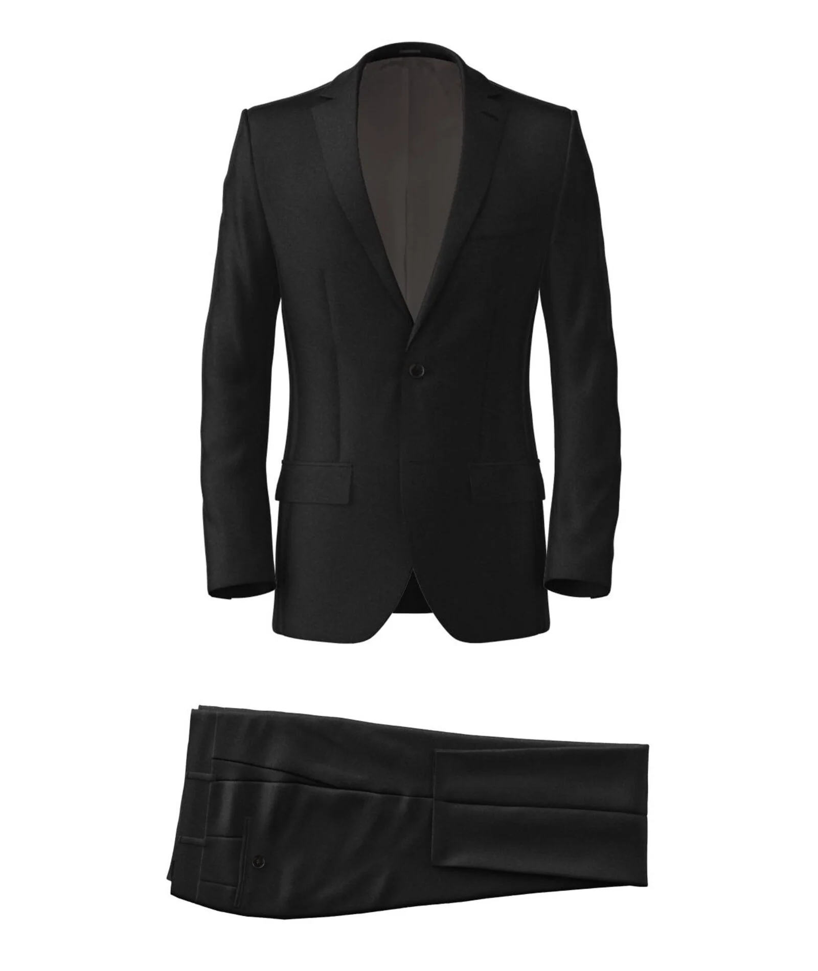 Smoking Twill Nero Lana Seta