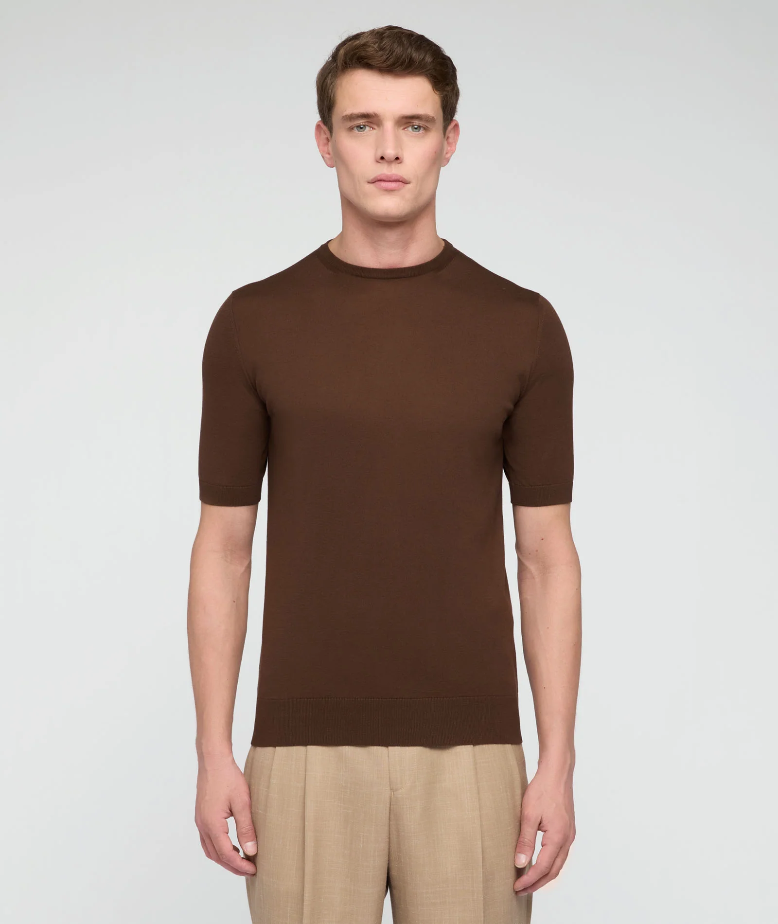 T-shirt in cotone marrone